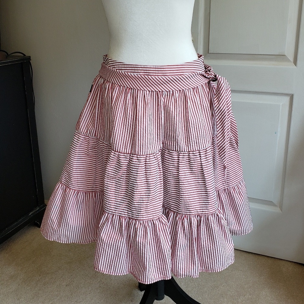 Moschino Jeans red and white skirt